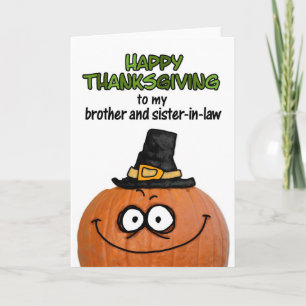 Fijne Thanksgiving voor mijn broer en schoonzus Feestdagen Kaart