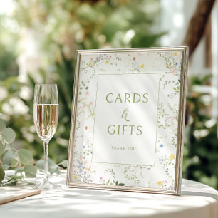 Fijne Tuinbruiloftkaarten & Cadeaus met Bloemmotie Poster