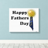 Fijne Vaderdag - #1 Papa Canvas Afdruk (Insitu (Houten vloer))