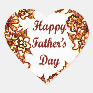 Fijne Vaderdag 5 Hart Sticker