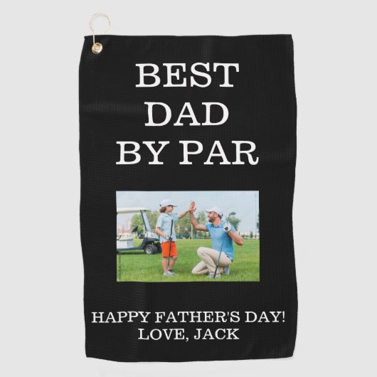 Fijne Vaderdag Beste pa Golfhanddoek. Golfhanddoek (Voorkant)