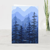 Fijne Vaderdag Blauwe Bergbos Kaart (Achterkant)