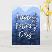 Fijne Vaderdag Blauwe Bergbos Kaart (Gele Bloem)