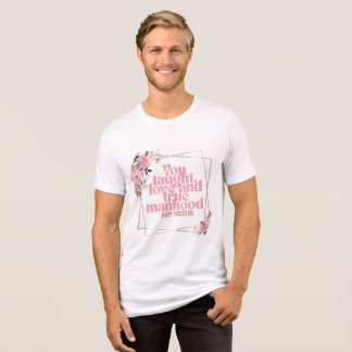Fijne Vaderdag Bloemige Citaat Design | Jij Leerde Tri-Blend Shirt