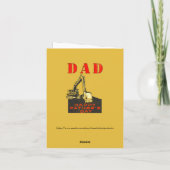 Fijne Vaderdag Bouwer van Zware Apparatuur Papa Kaart (Achterkant)