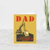 Fijne Vaderdag Bouwer van Zware Apparatuur Papa Kaart (Voorkant)