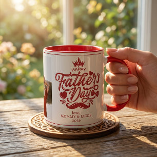 Fijne Vaderdag Daddy Foto Koffie Mok