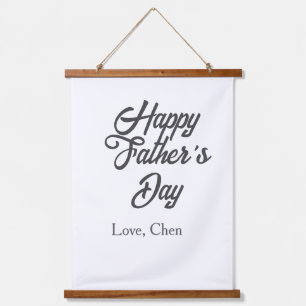 Fijne vaderdag grijze naam liefde beste Papa ooit Hangend Wandkleed