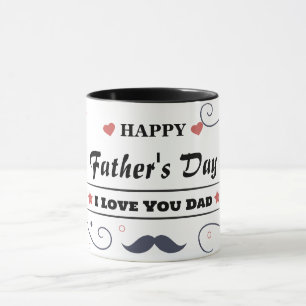 Fijne vaderdag, ik hou van je papa mok