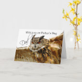 Fijne Vaderdag Kaart met Eagle Owl (Gele Bloem)