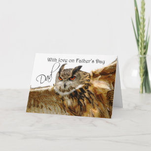 Fijne Vaderdag Kaart met Eagle Owl