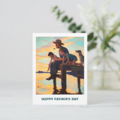 Fijne Vaderdag.  kunst Briefkaart (Staand voorkant)