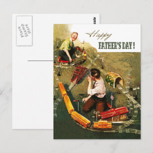Fijne Vaderdag. kunst Briefkaart