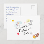 Fijne Vaderdag! met de hand getekend Briefkaart (Voorkant / Achterkant)