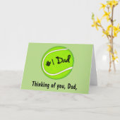 Fijne Vaderdag met tennisbal Kaart (Gele Bloem)