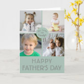 Fijne Vaderdag Opa|Blauw|Fotocollage Kaart (Gele Bloem)