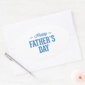 Fijne vaderdag ovale sticker (Envelop)