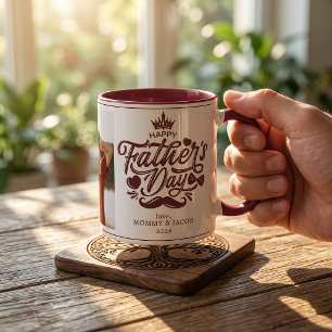Fijne Vaderdag Papa Foto Koffie Mok