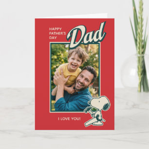 Fijne Vaderdag Snoopy Papa Aanpasbare Foto Kaart
