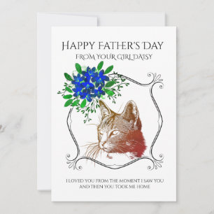 Fijne Vaderdag van de Cat Custom foto Feestdagenkaart