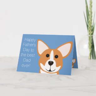 Fijne Vaderdag van de Fur Kind Corgi Kaart