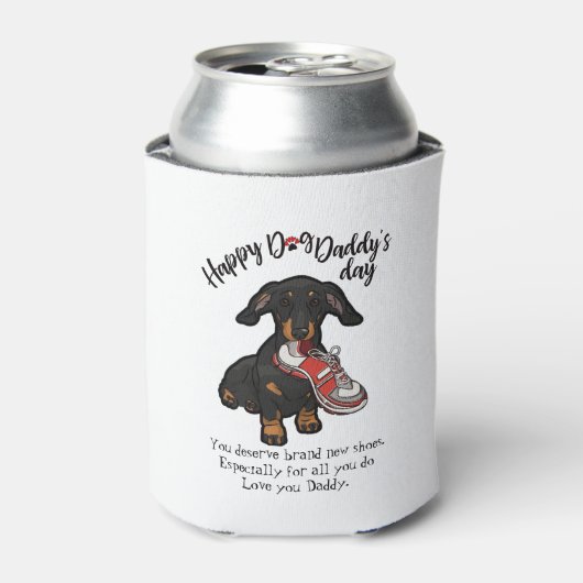 Fijne Vaderdag van je Dachshund Dog Blikjeskoeler (Blikje Voorkant)