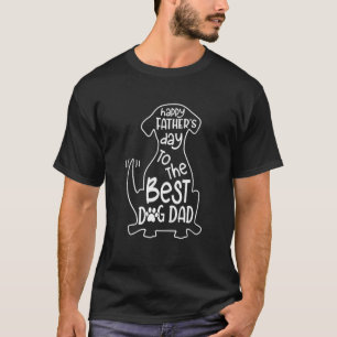 Fijne Vaderdag voor de beste hond vader Funny Dog  T-shirt