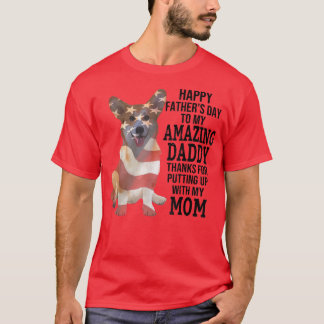 Fijne vaderdag voor mijn geweldige vader Corgi Dog T-shirt
