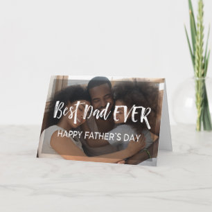 Fijne Vaderdag voor papa Moderne twee foto's Kaart