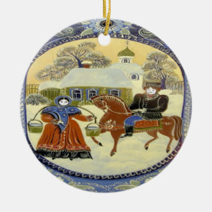 Fijne vakantie, Scandinavische kerk Keramisch Ornament