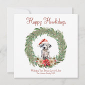 Fijne vakantie Schattigee Dalmatische hond Feestdagenkaart (Voorkant)