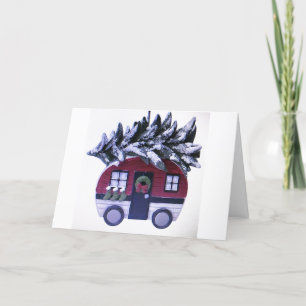 *** FIJNE VAKANTIE VAN ONZE CAMPER** VROLIJK KERST FEESTDAGEN KAART