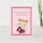 Fijne Valentijn kleindochter, Snoep van de Harde D Feestdagen Kaart (Voorkant)