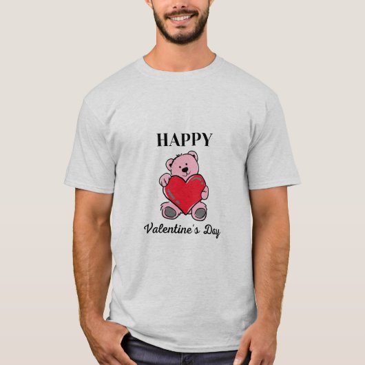 Fijne Valentijnsdag 2024 - Love Panda Afbeeldingen T-shirt (Voorkant)