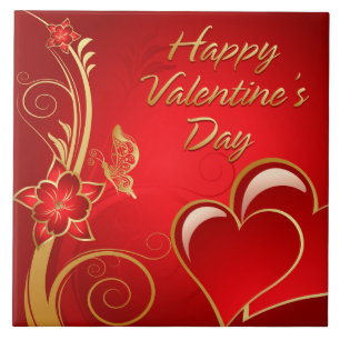 Fijne Valentijnsdag 3 Tile Tegeltje