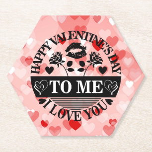 Fijne Valentijnsdag Aan Mijzelf Ik Hou Van Jou-587 Kartonnen Onderzetters
