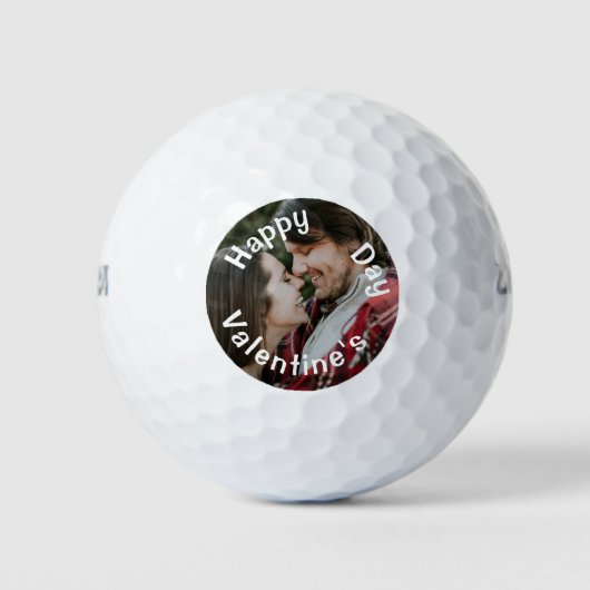 Fijne Valentijnsdag Aangepaste foto Golfballen (Voorkant)