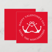 Fijne Valentijnsdag aangepaste nautische ankers ka (Voorkant / Achterkant)