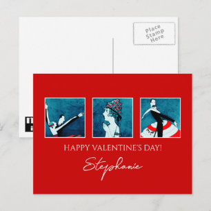 Fijne Valentijnsdag. art deco Feestdagenkaart