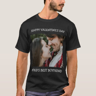 Fijne Valentijnsdag Beste Boyvriend Aangepaste fot T-shirt