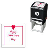 Fijne Valentijnsdag Cursief Schrift Hart Zelfinktende Stempel (In situ)