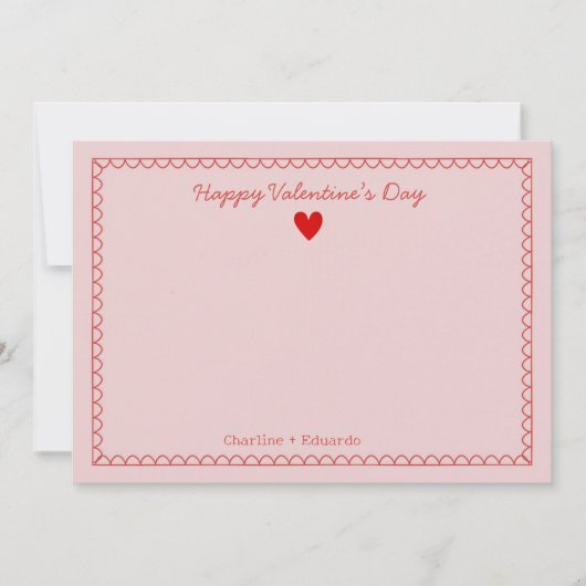 Fijne Valentijnsdag Dank u Bedankkaart (Voorkant)