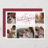 Fijne Valentijnsdag Fotocollage Feestdagenkaart (Voorkant / Achterkant)