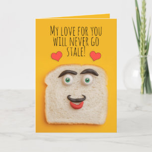 Fijne Valentijnsdag Funny Bread Humor Feestdagen Kaart