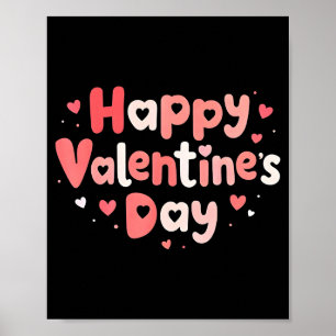 Fijne Valentijnsdag Hart Leraar Grappig Matchende Poster