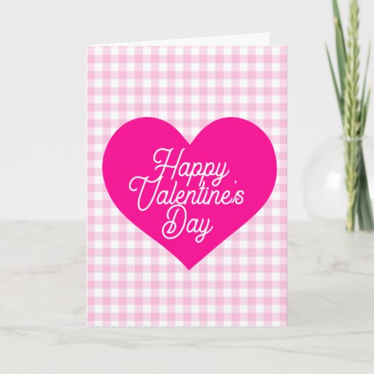 Fijne Valentijnsdag hart Vakantie Kaart (Voorkant)