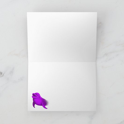 Fijne Valentijnsdag - het moonlichte dolfijnenhart Feestdagen Kaart (Binnen)