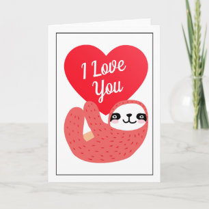 Fijne Valentijnsdag Ik hou van jou Schattige Lui Kaart