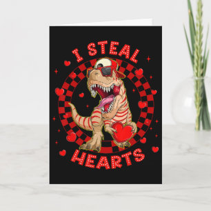 Fijne Valentijnsdag Ik steel harten Trex Grappige Kaart