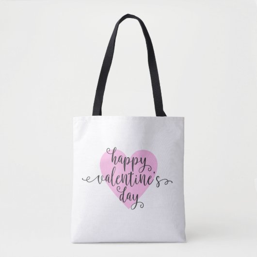 Fijne Valentijnsdag Kalligrafie | CANVAS TAS (Voorkant)